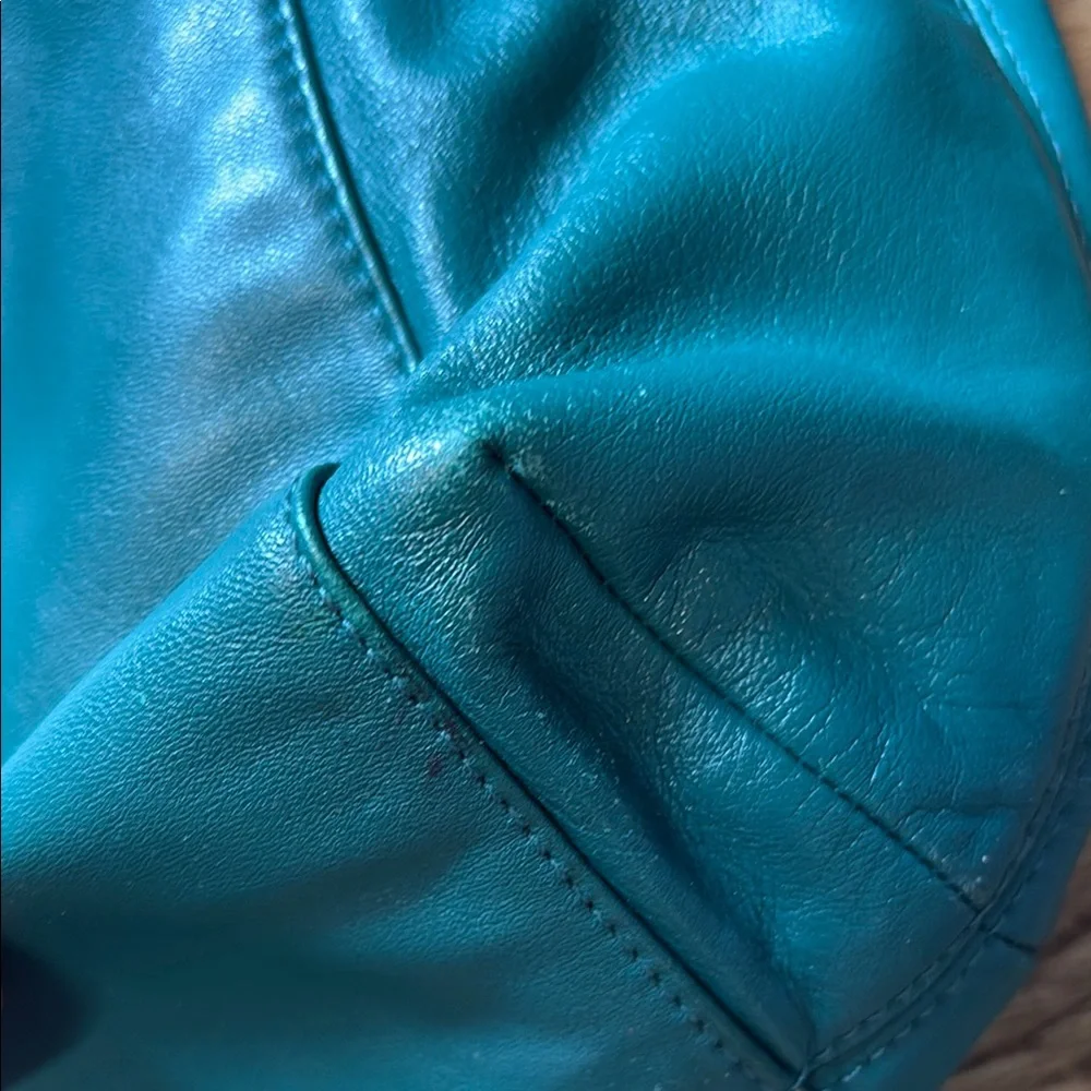 Coach Daisy Teal Leather Shoulder Bag - Picture 6 of 15